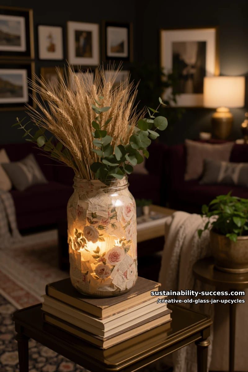 decoupage jar vase 1