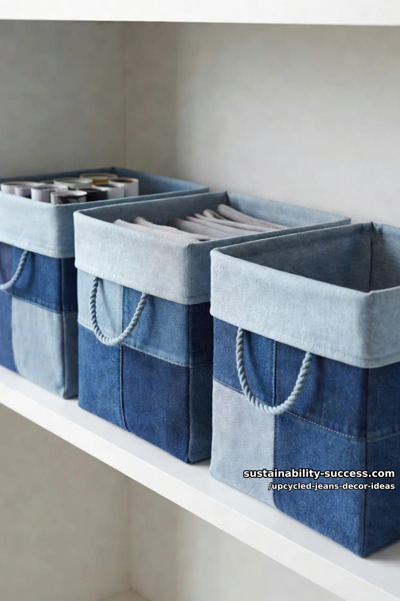 denim storage bins that actually stand up 1