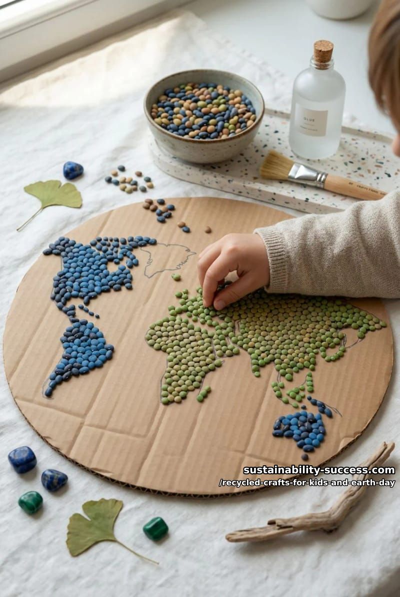 dried bean mosaic of the earth 1
