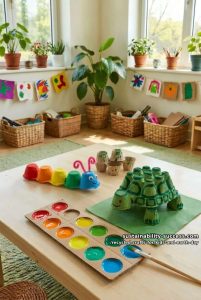 egg carton caterpillar (and the turtle nobody expects) 4