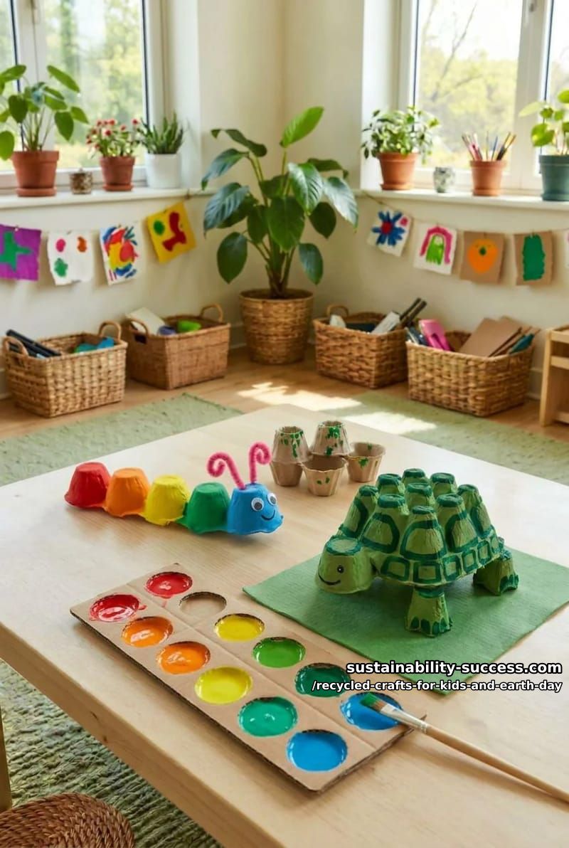 egg carton caterpillar (and the turtle nobody expects) 1