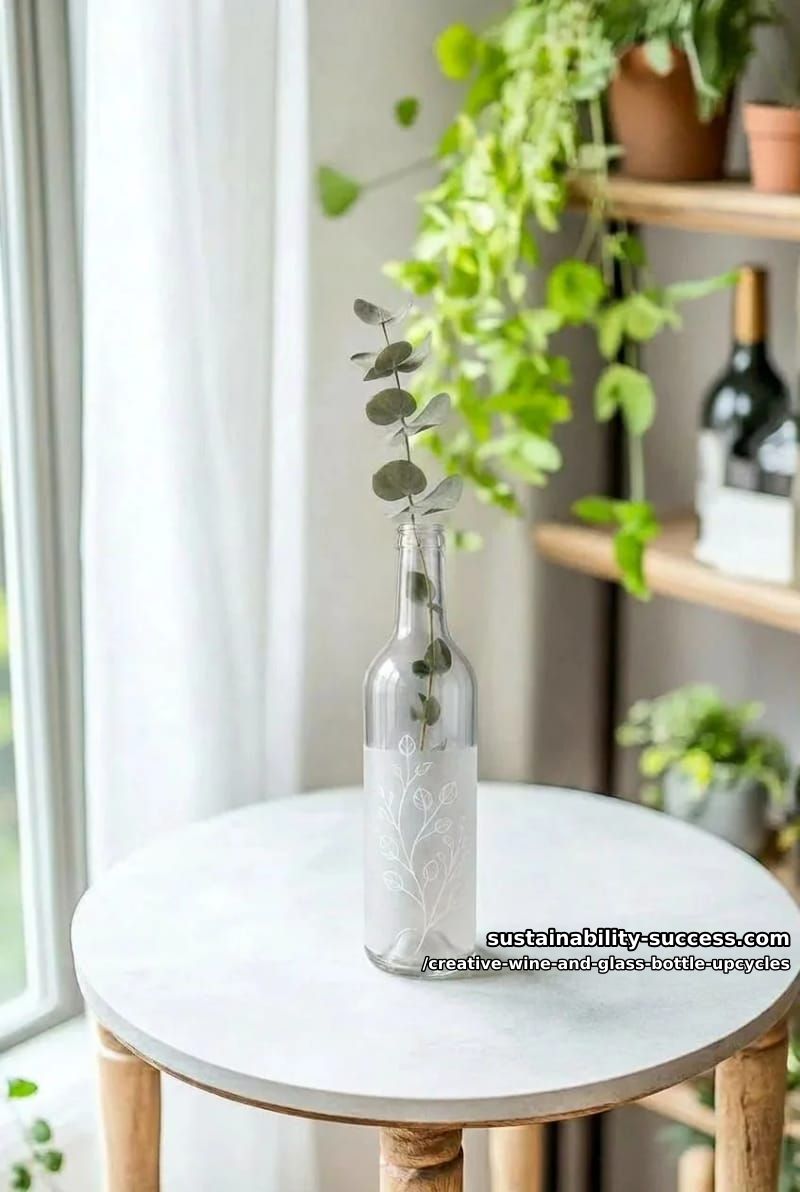 etch a frosted monogram into a bud vase 1