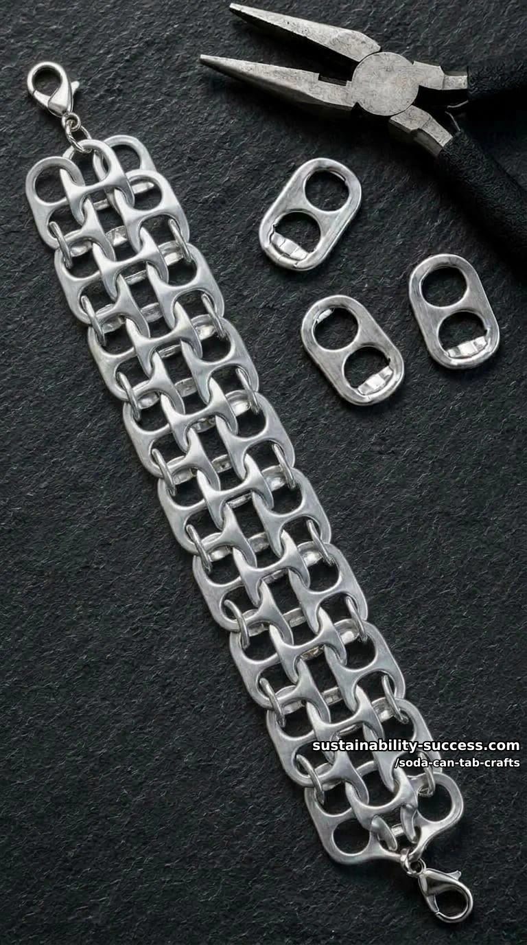 12 Soda Can Tab Crafts, From a Bead-and-Wire Tab Man to Woven Chainmail 5 european 4-in-1 chainmail tab cuff 1