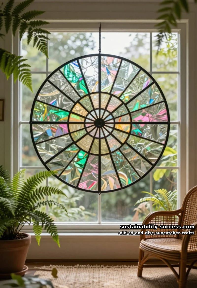 12 Disc Suncatcher Crafts From Old CDs You Were Going to Toss 16 faux stained-glass suncatcher with liquid leading 1