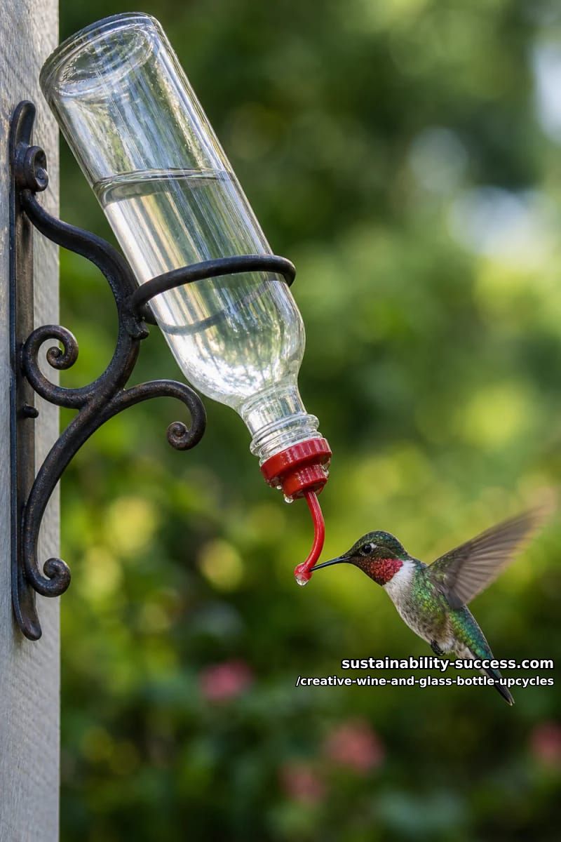 feed hummingbirds from an inverted bottle 1