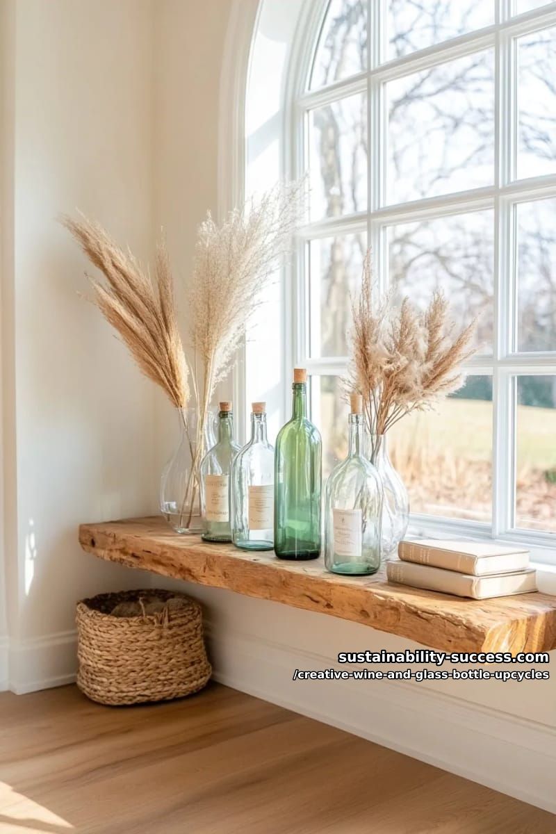 fill narrow bottles with everything except flowers 1