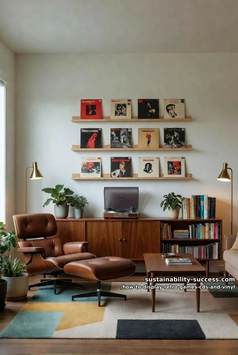 How to Display Retro Games, CDs, and Vinyl Without Wrecking the Collection 4 float album covers on picture ledges, not behind frames 1