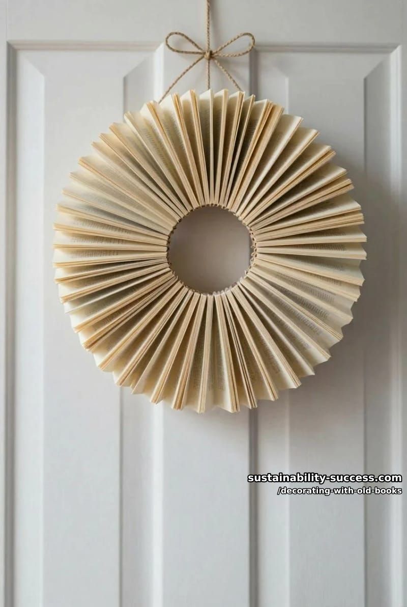 fold a book into a paper wreath for the door 1