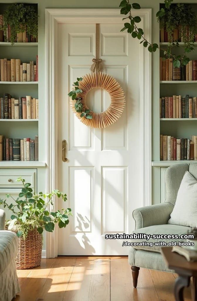 fold a book into a paper wreath for the door 1