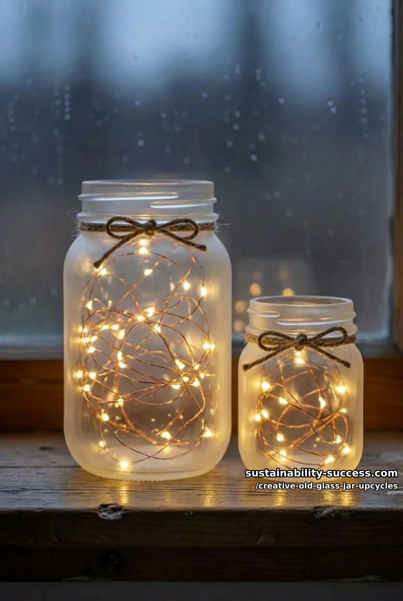 frosted fairy-light jar lantern 1