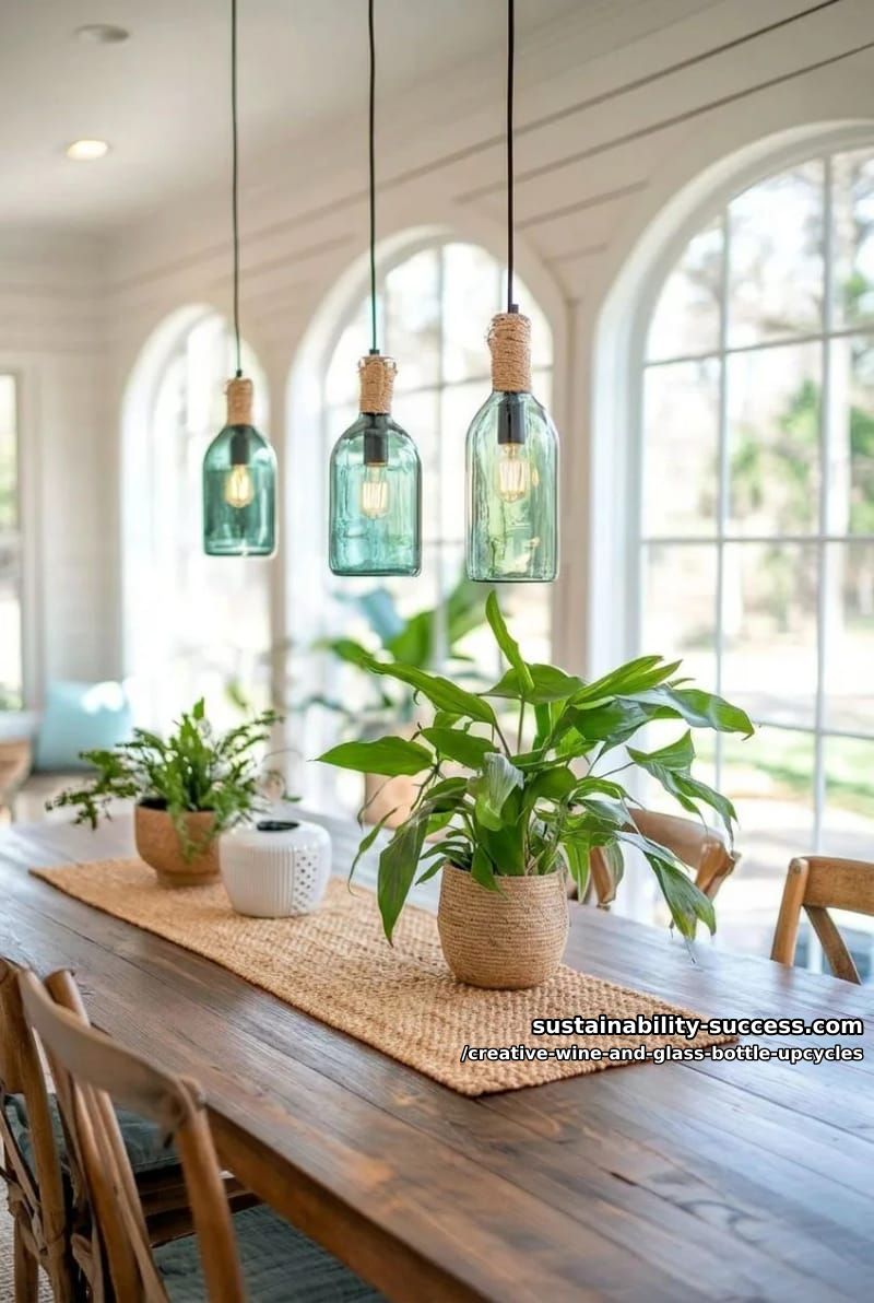 hang a row of bottle pendants over the dining table 1