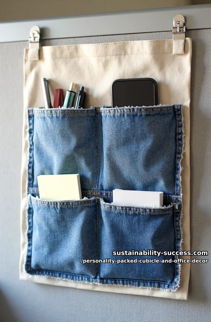 hang denim wall pockets for the stuff with no home 1