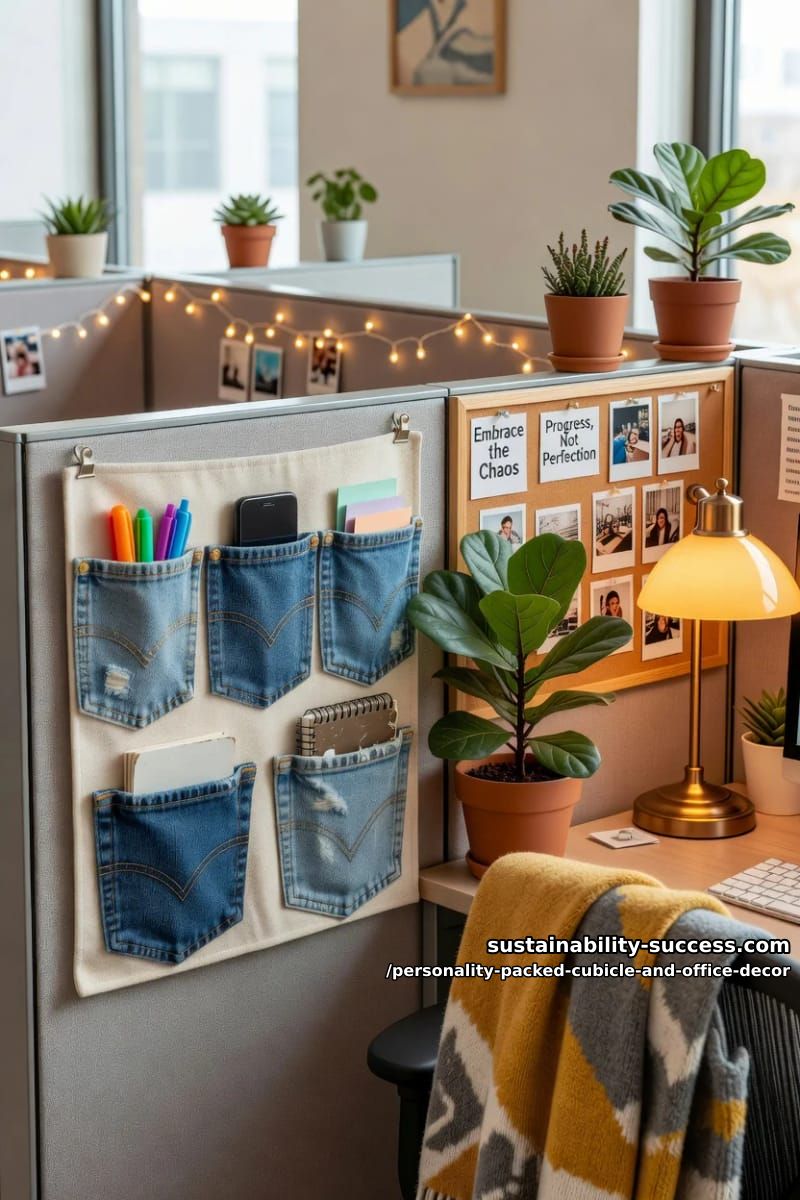hang denim wall pockets for the stuff with no home 1