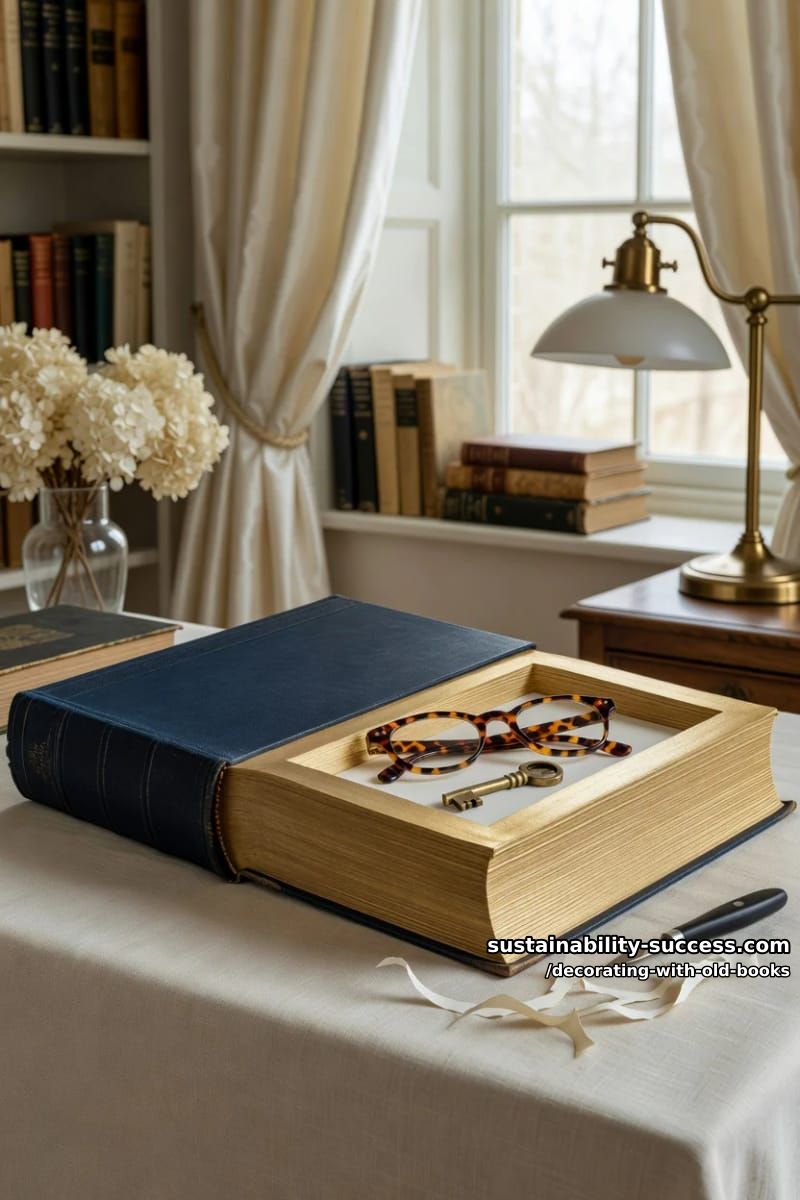 hollow out a thick hardcover for hidden storage 1