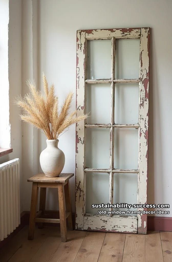 12 Old Window Frame Decor Ideas That Beat Buying New 16 keep the chippy paint. don't repaint that distressed sash 1