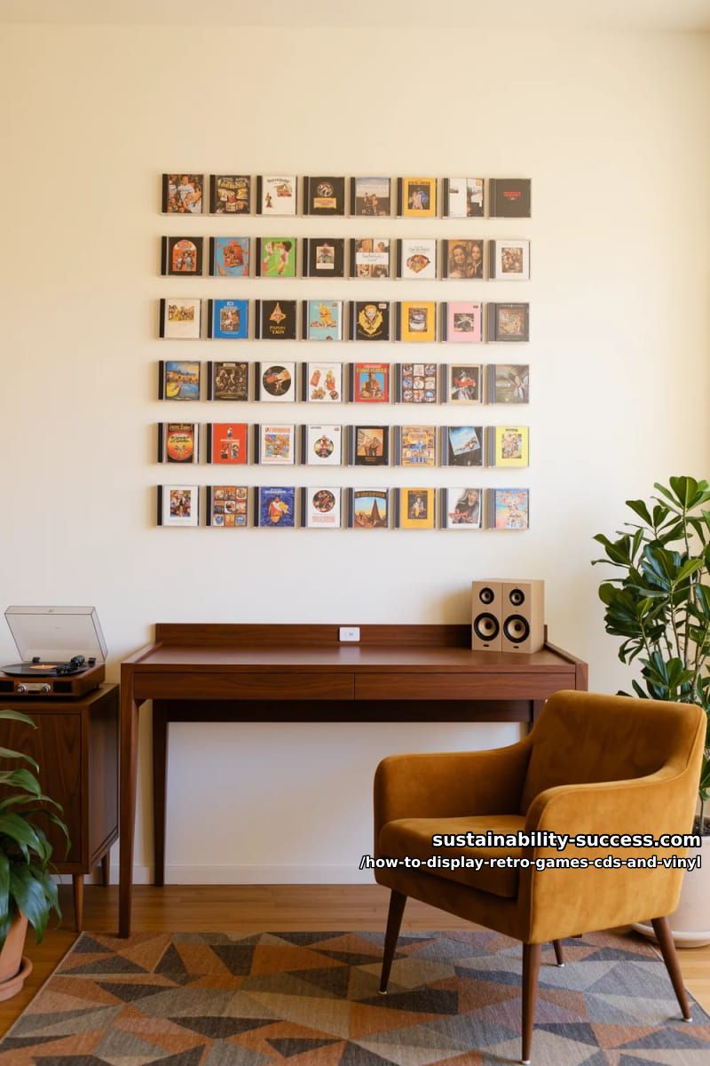 How to Display Retro Games, CDs, and Vinyl Without Wrecking the Collection 11 lay out cd jewel cases in a grid, never a leaning stack 1
