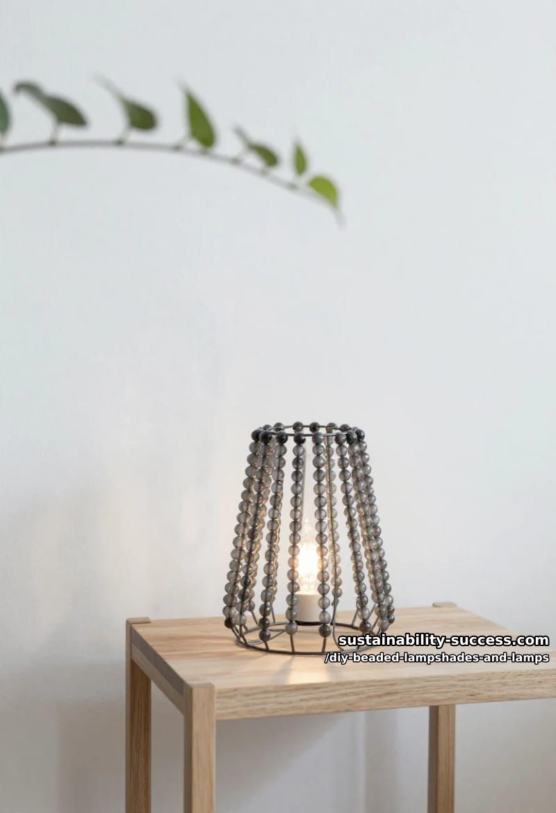 10 DIY Beaded Lampshade and Lamp Ideas for a Warm, Jeweled Glow 19 leave the frame see-through for a sparser, modern shade 1