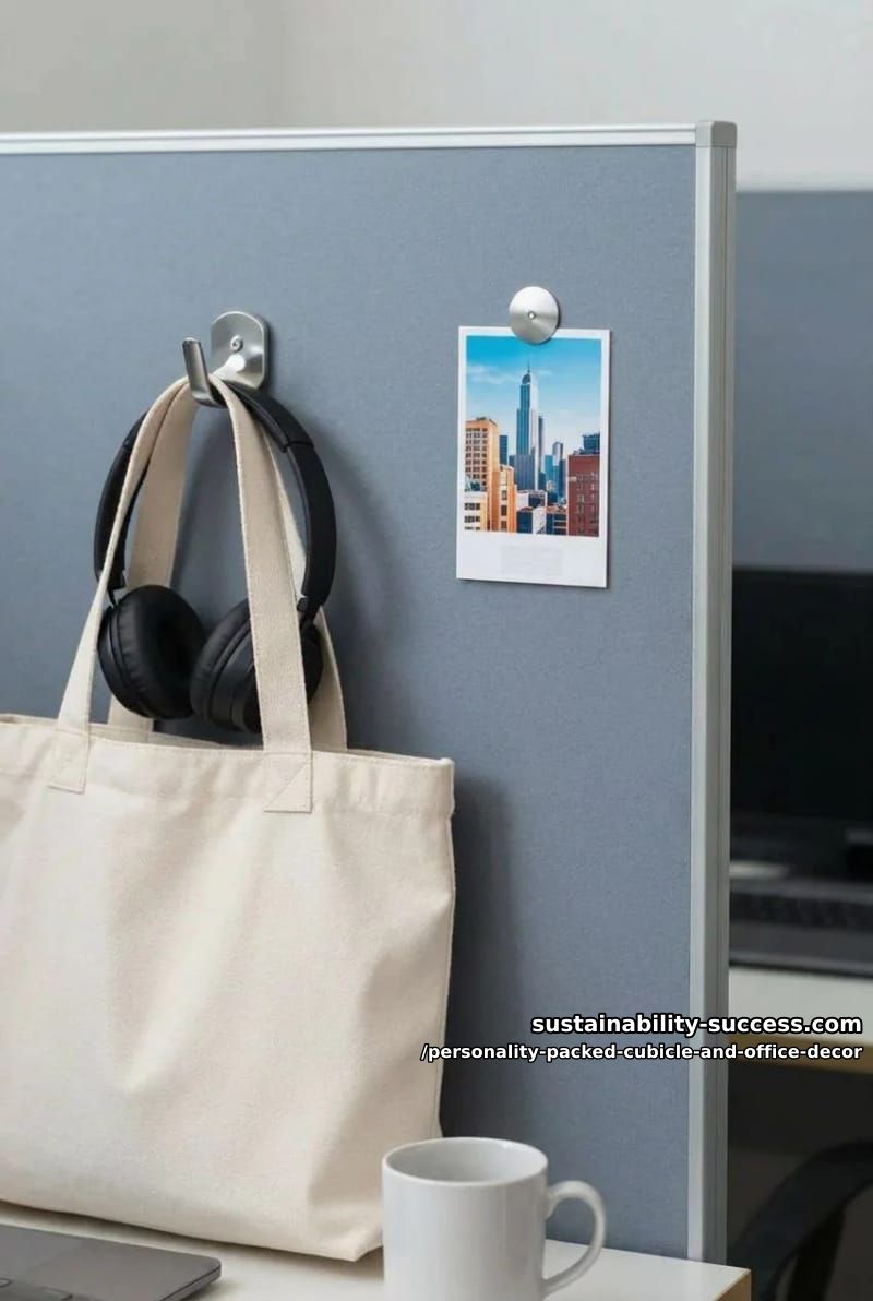 magnets, not adhesive, on a steel cubicle wall 1