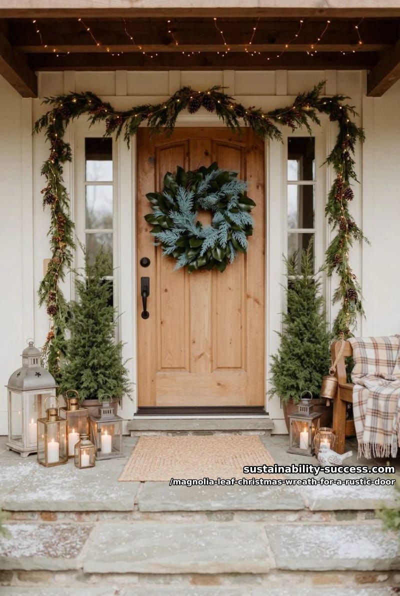 magnolia and mixed evergreen 1