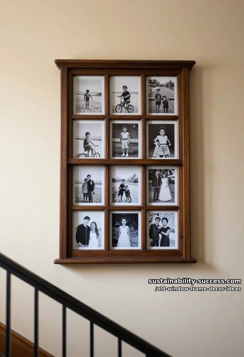 12 Old Window Frame Decor Ideas That Beat Buying New 7 mount photos behind the panes, but lose the glass first 1