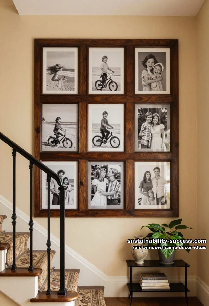 12 Old Window Frame Decor Ideas That Beat Buying New 8 mount photos behind the panes, but lose the glass first 1