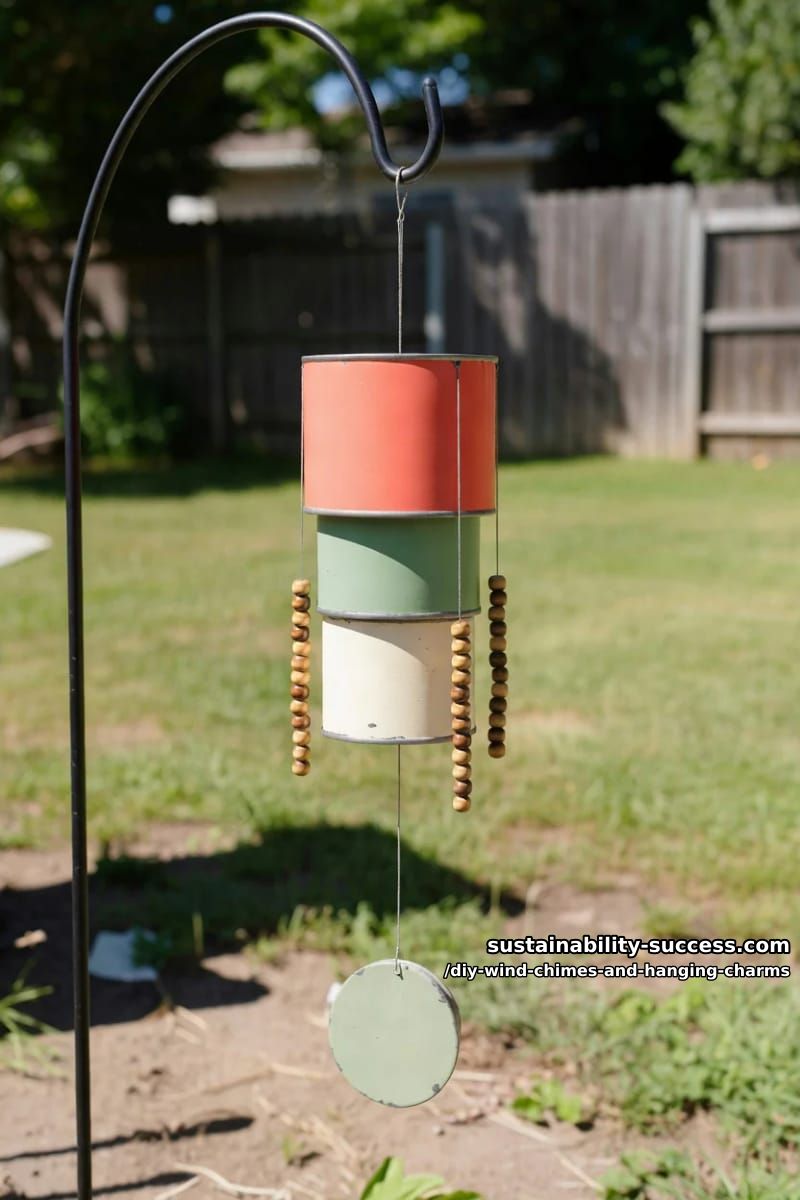 DIY Wind Chimes and Hanging Charms: 12 Kinetic Pieces From Keys, Cans, and Beach Glass 9 nested tin can wind chime from the recycling bin 1
