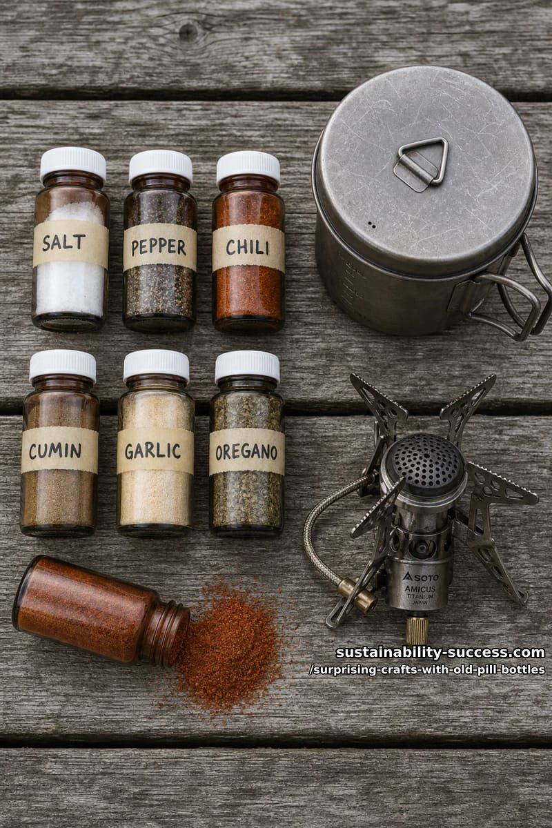 12 Surprising Crafts With Old Pill Bottles 5 pre-portioned camp spice capsules 1