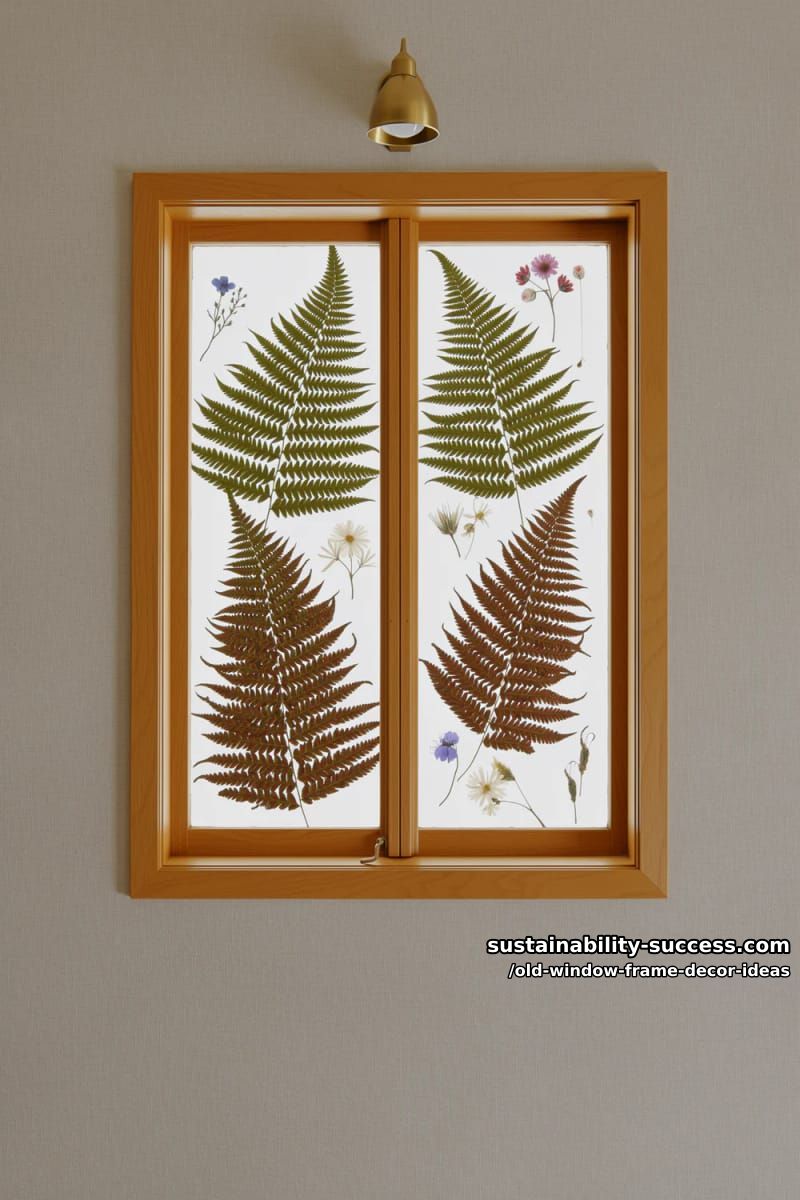 12 Old Window Frame Decor Ideas That Beat Buying New 22 press ferns between the panes for a herbarium window 1