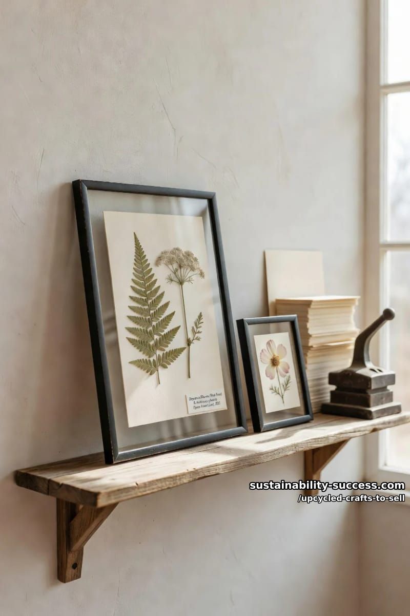 12 Upcycled Crafts to Sell That Hold Their Margin at Markets and on Etsy 17 pressed-flower botanical frames 1