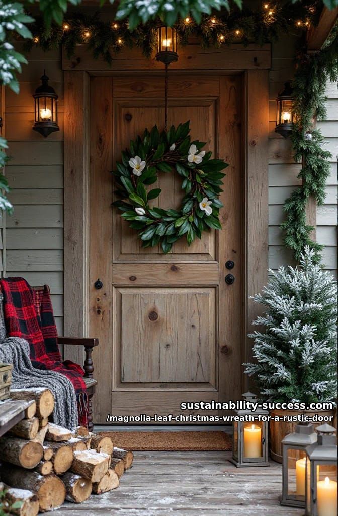 real-touch faux magnolia for an exposed door 1