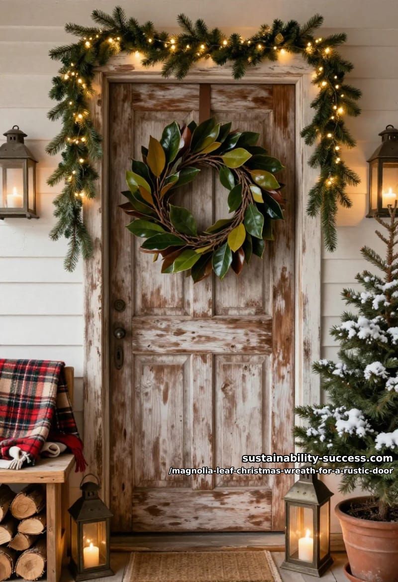 real-touch faux magnolia for an exposed door 1