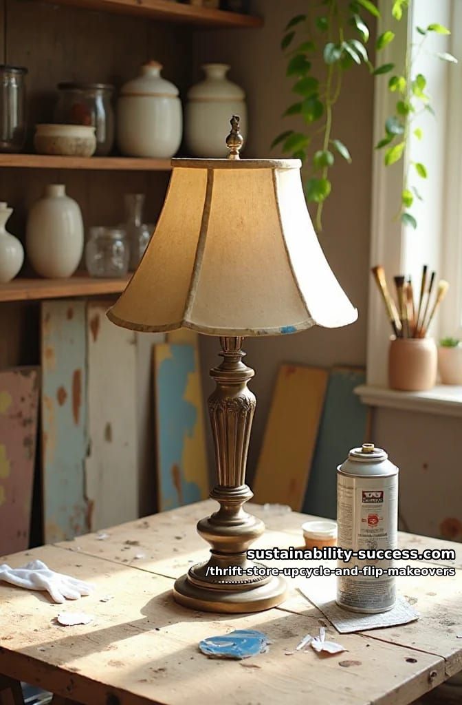 12 Thrift Store Upcycle and Flip Makeovers That Actually Hold Up 6 respray a brass thrift-store lamp in oil-rubbed bronze 1