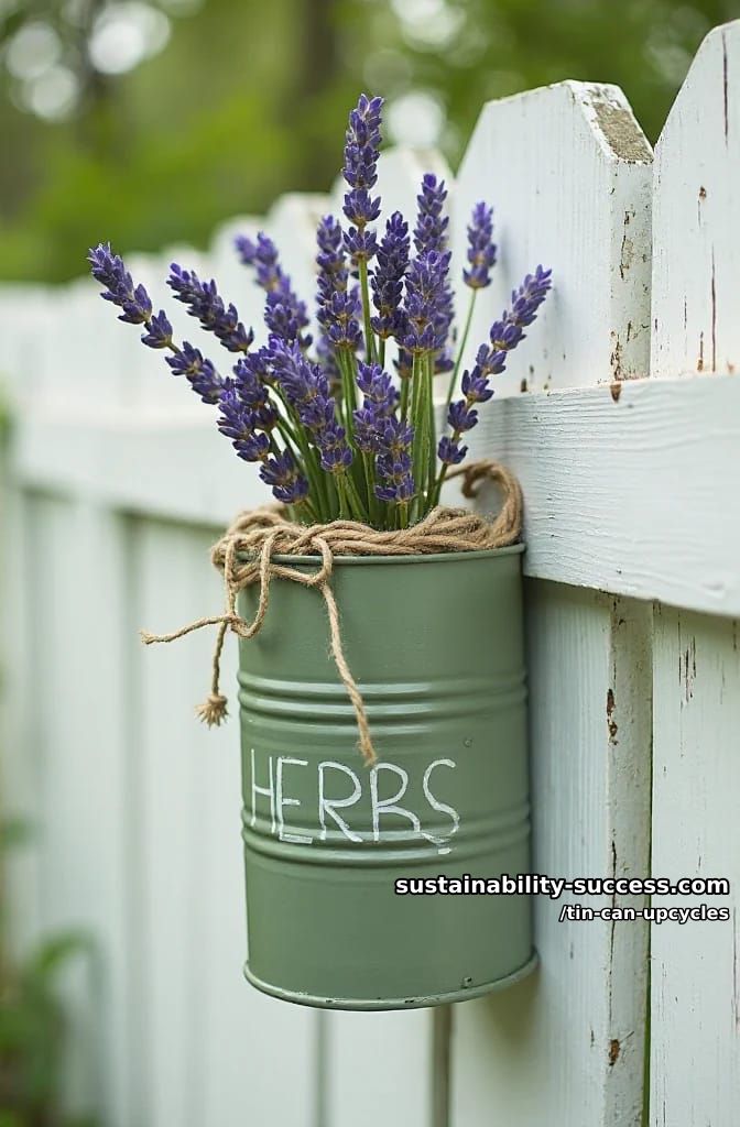 12 Tin Can Upcycles: Lanterns, Luminaries, and Wind Chimes 12 riveted tin can wall pocket 1