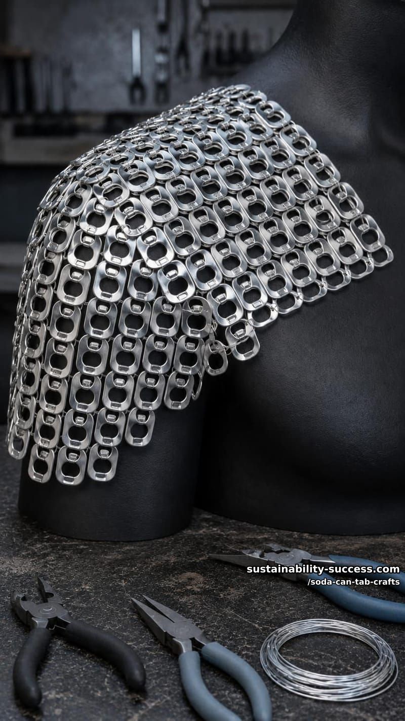 12 Soda Can Tab Crafts, From a Bead-and-Wire Tab Man to Woven Chainmail 10 scale-mail shoulder panel for cosplay 1