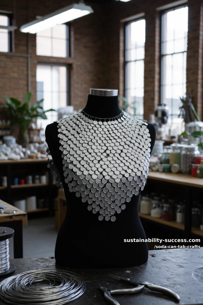 12 Soda Can Tab Crafts, From a Bead-and-Wire Tab Man to Woven Chainmail 11 scale-mail shoulder panel for cosplay 1