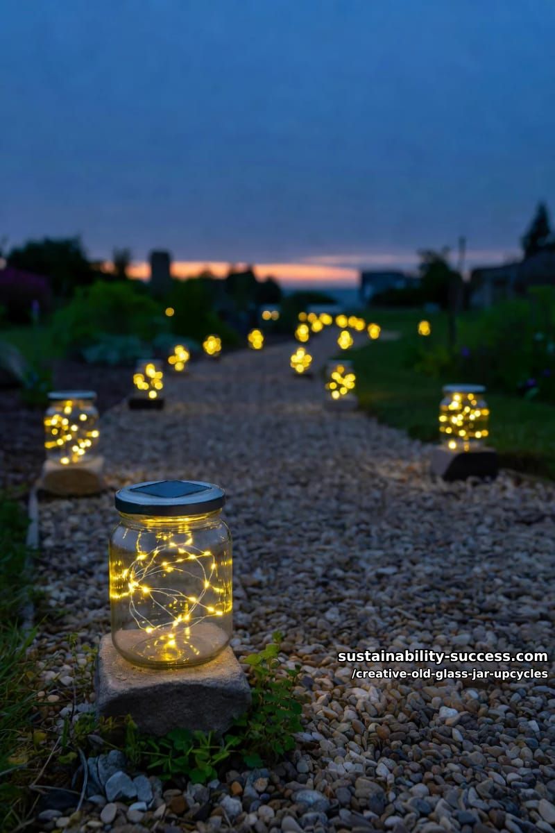 solar firefly jar for the garden path 1