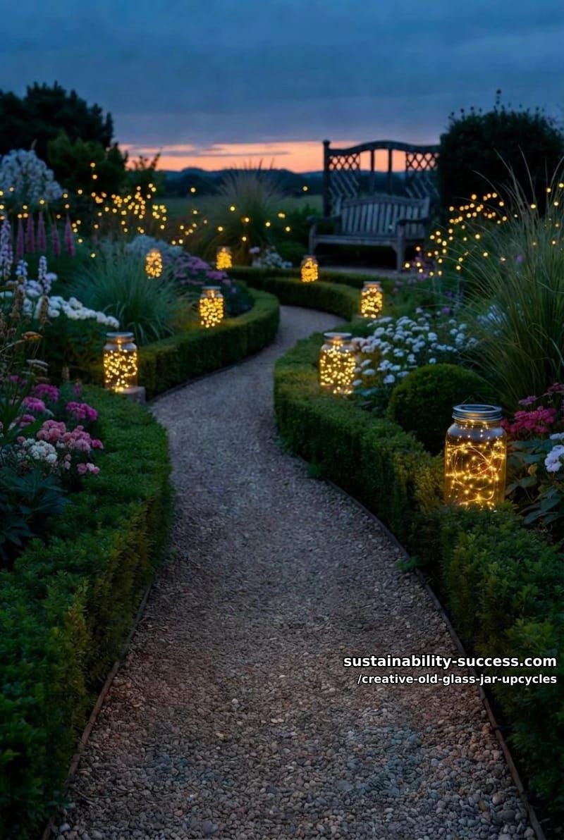 solar firefly jar for the garden path 1