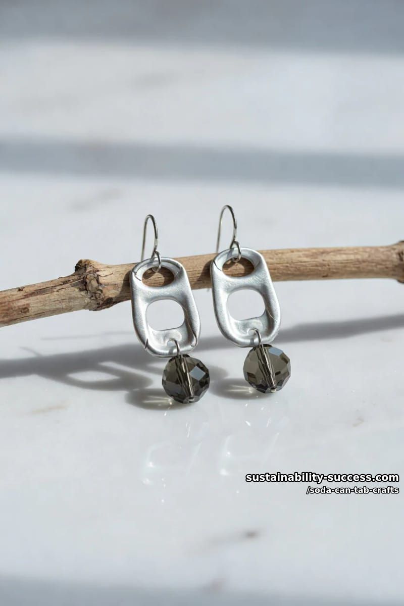 12 Soda Can Tab Crafts, From a Bead-and-Wire Tab Man to Woven Chainmail 13 tab-and-bead chandelier earrings 1