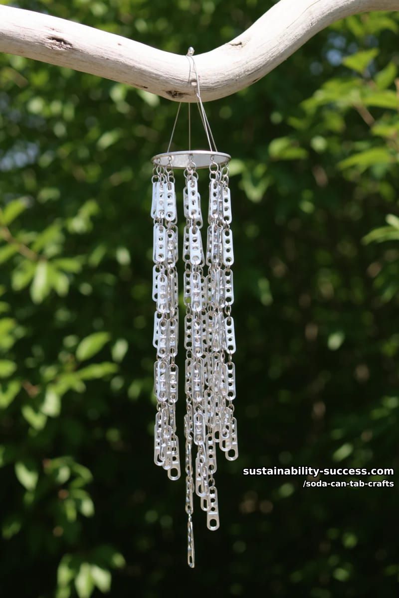 12 Soda Can Tab Crafts, From a Bead-and-Wire Tab Man to Woven Chainmail 25 tab wind chime for the garden 1