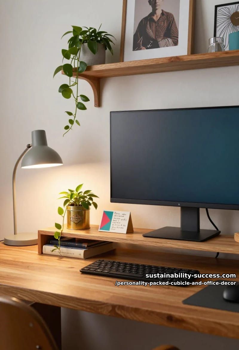 turn the monitor riser into a display shelf 1