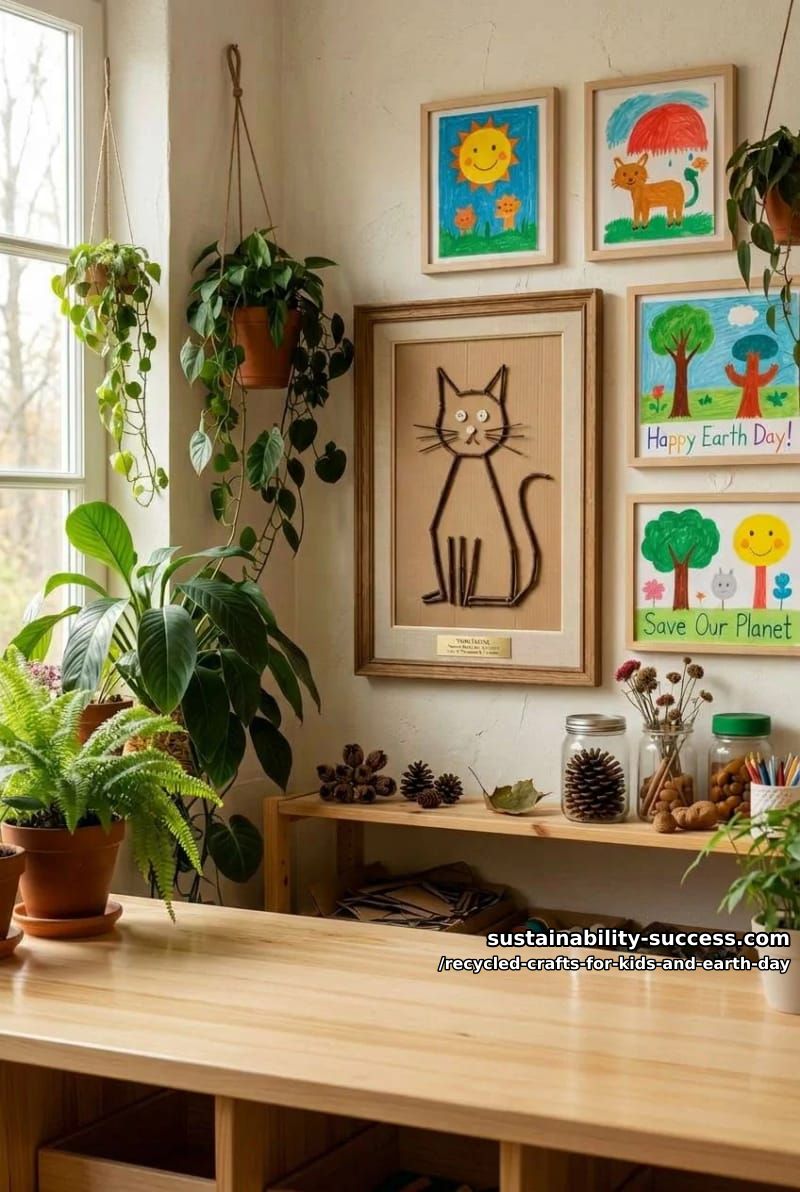 12 Recycled Crafts for Kids That Earn a Real "Whoa" on Earth Day 24 twig-and-button woodland animals 23