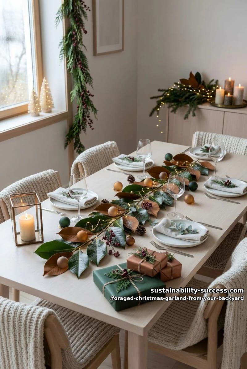 two-tone magnolia leaf garland 1