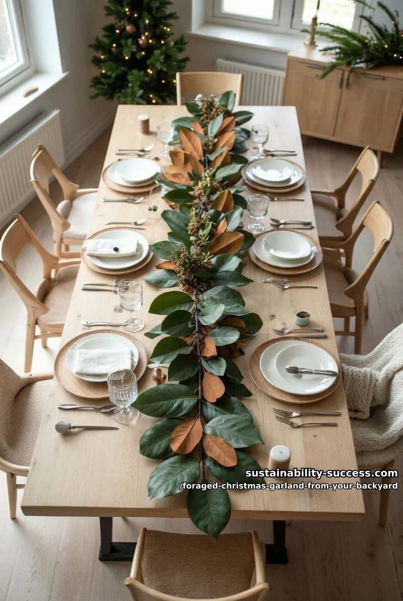 two-tone magnolia leaf garland 1