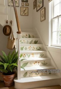 12 Decoupage Projects That Transform Tired Furniture and Decor 1 vintage botanical stair risers 8