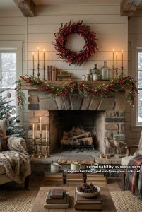 wild rosehip and winterberry garland 13
