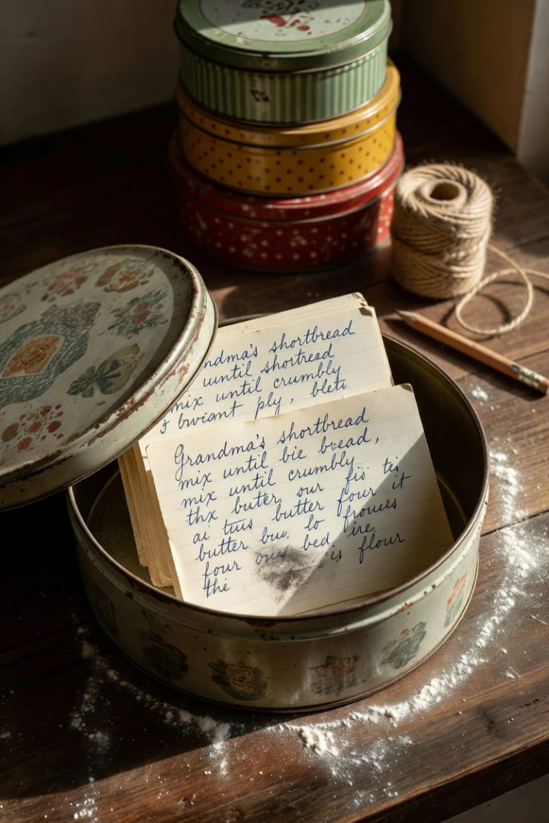 a cookie tin that becomes a recipe box 1