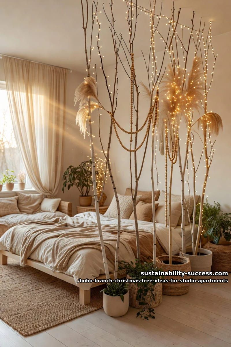 a lit branch tree that doubles as a room divider 1