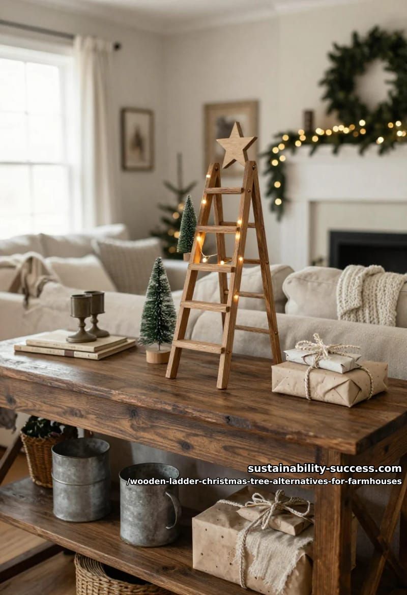 a mini tabletop ladder for a console or mantel 1