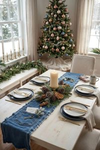 Old Jeans Christmas Decorations for Beginners: Start With the Makes That Forgive Mistakes 1 a pocket table runner 9