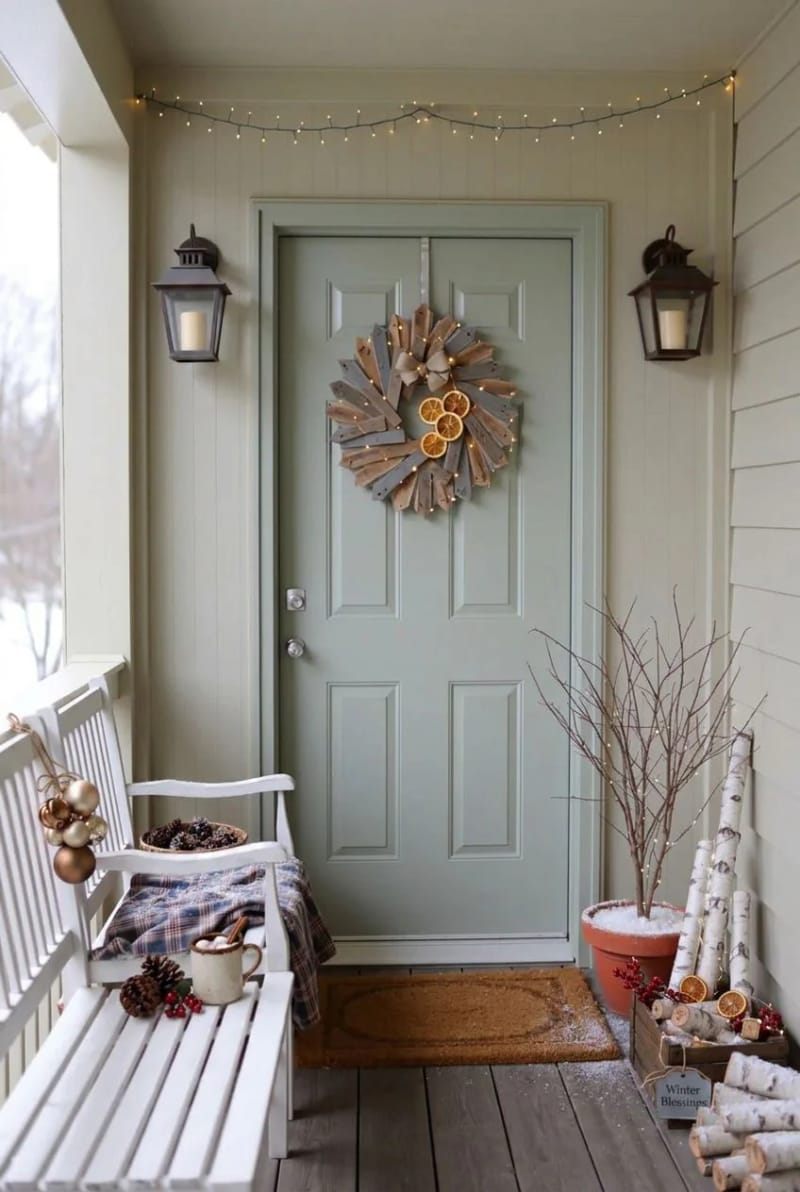 Rustic Pallet Christmas Decor for Renters Who Can't Drill the Walls 10 a rustic pallet wood wreath for a door you don't own 1